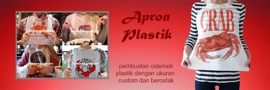 Apron plastik cetak